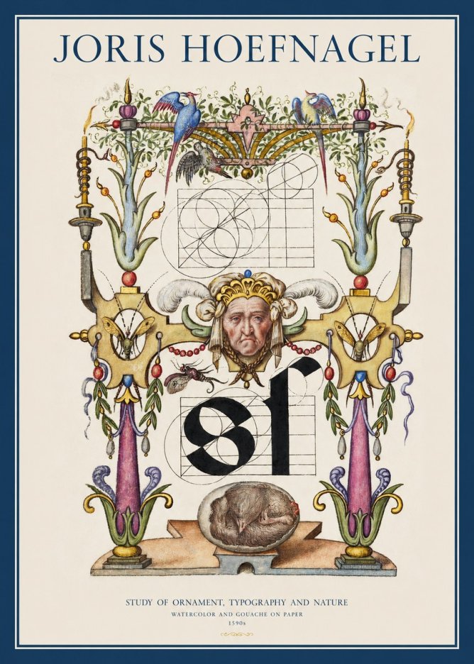 Joris Hoefnagel Mastery in Detail - Renaissance Ornament & Nature Studies No5 - Poszter