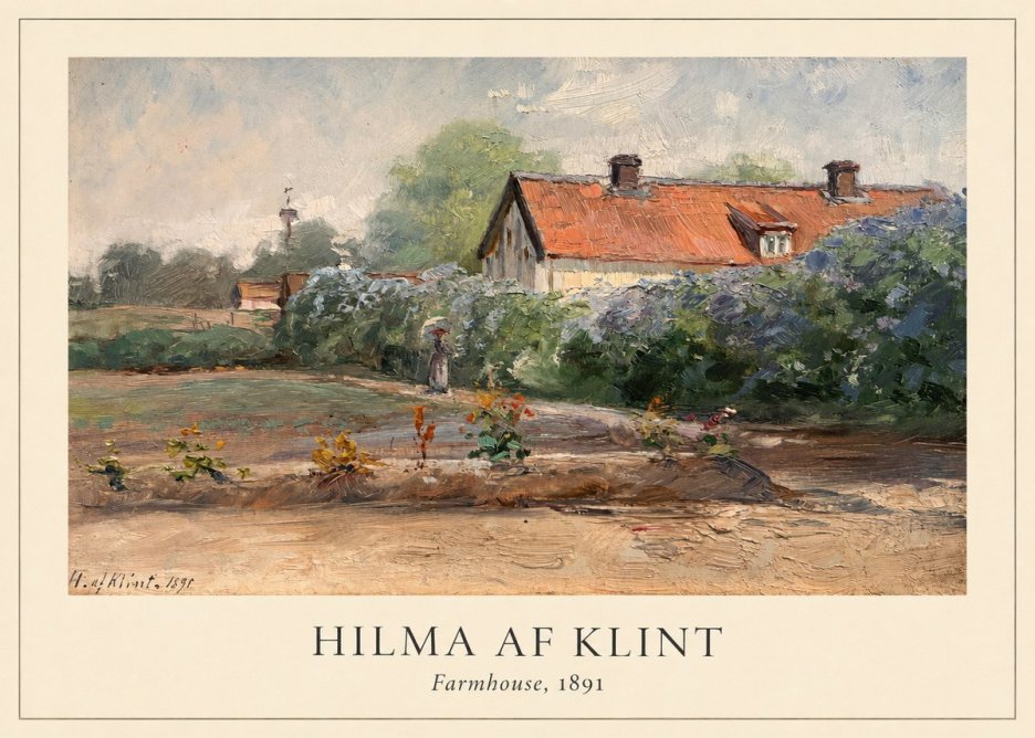 Hilma af Klint Farmhouse, 1891 No1 - Poszter