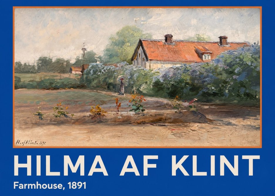 Hilma af Klint Farmhouse, 1891 No2 - Poszter