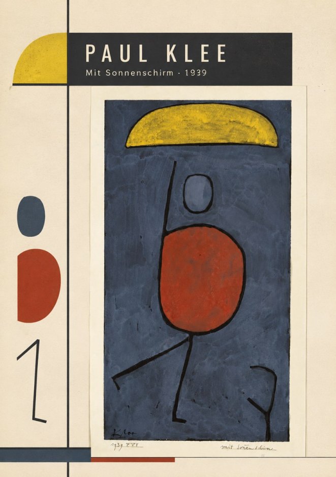 Paul Klee Mit Sonnenschirm No3 - Poszter