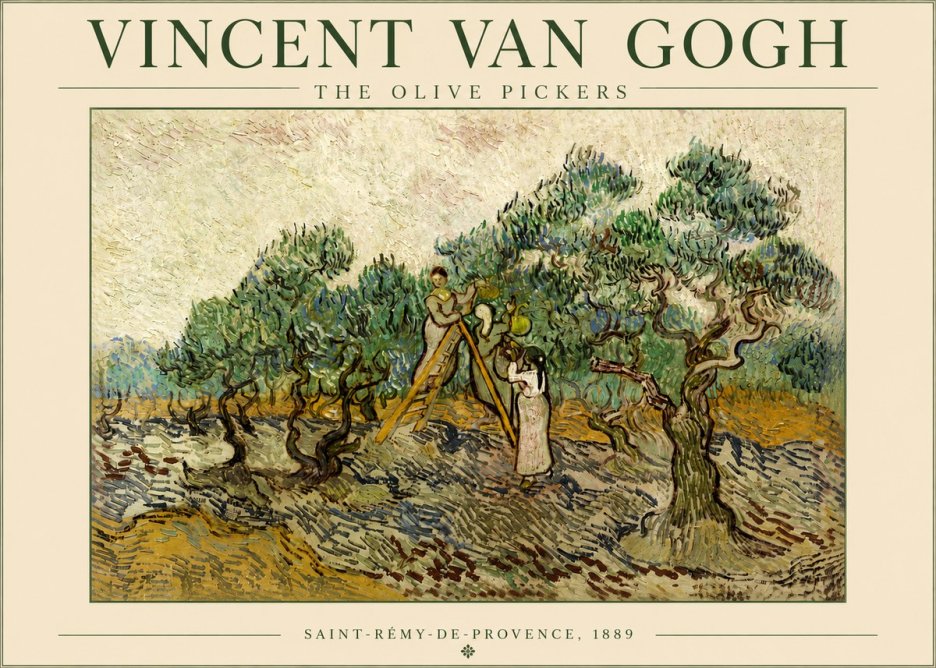 Van Gogh The Olive Pickers II No4 - Poszter