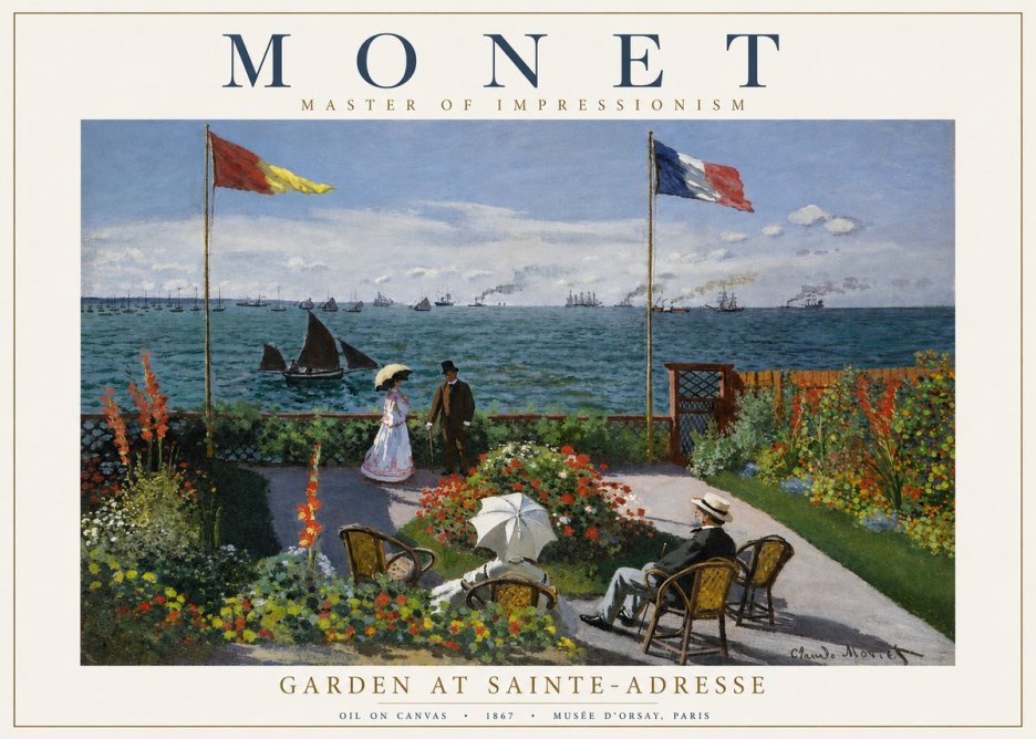 Monet Garden at Sainte-adresse No2 - Poszter