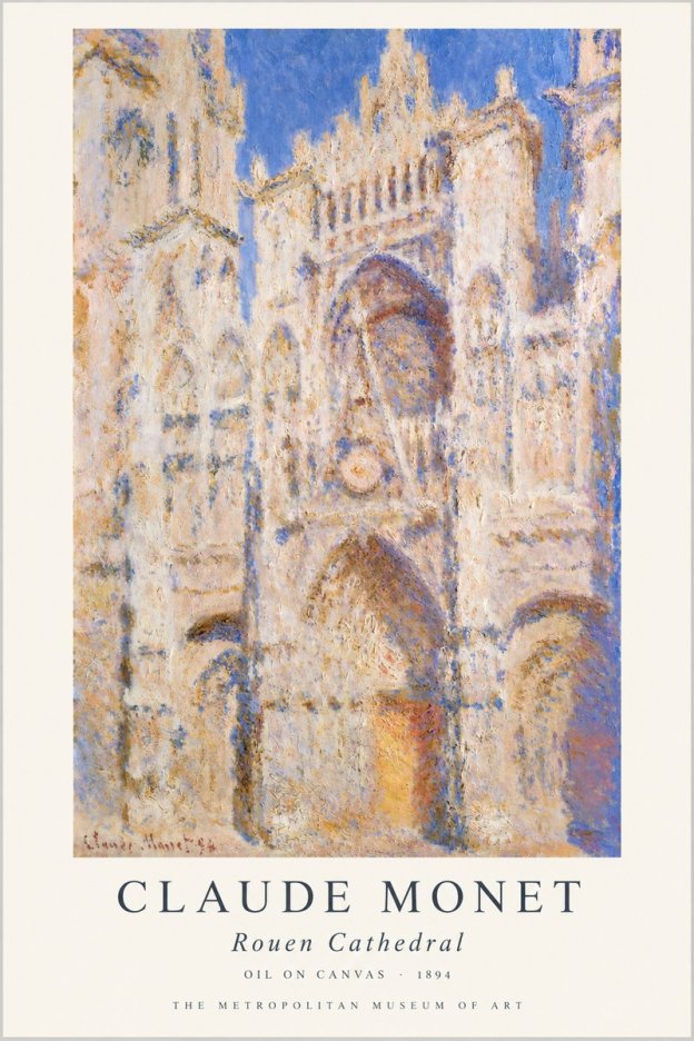 Monet Rouen Cathedral No1 - Poszter