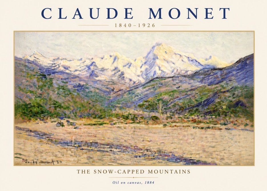 Monet The Snow-capped Mountains No5 - Poszter