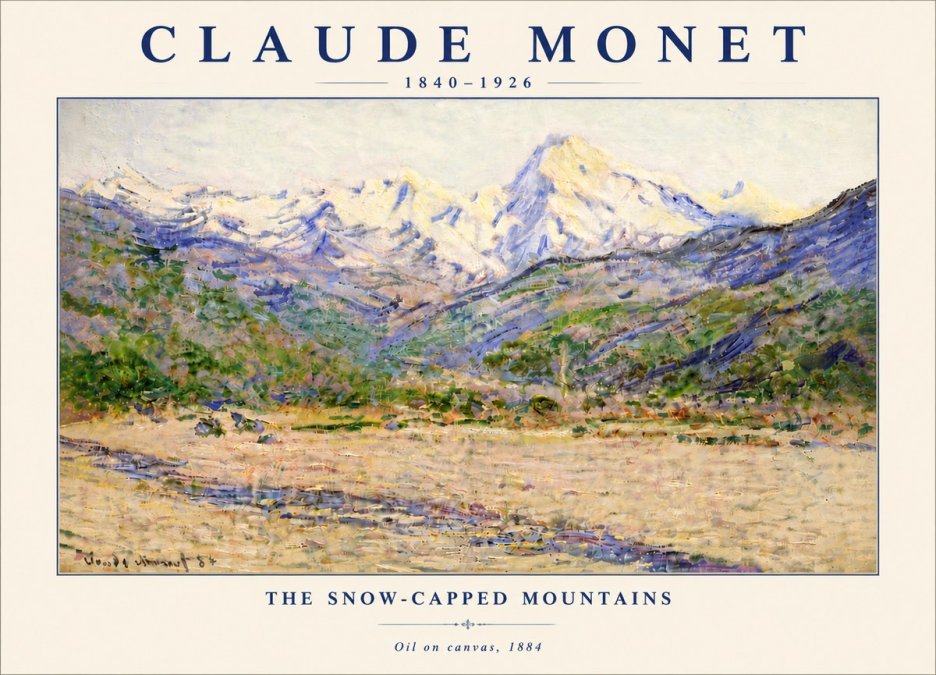 Monet The Snow-capped Mountains No6 - Poszter