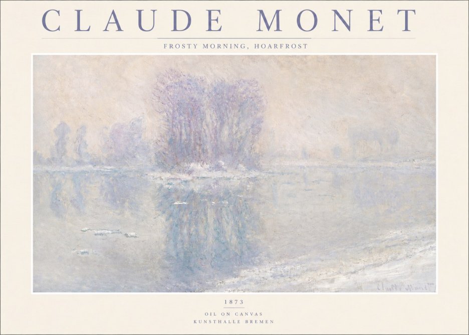 Monet Frosty Morning, Hoarfrost No2 - Poszter