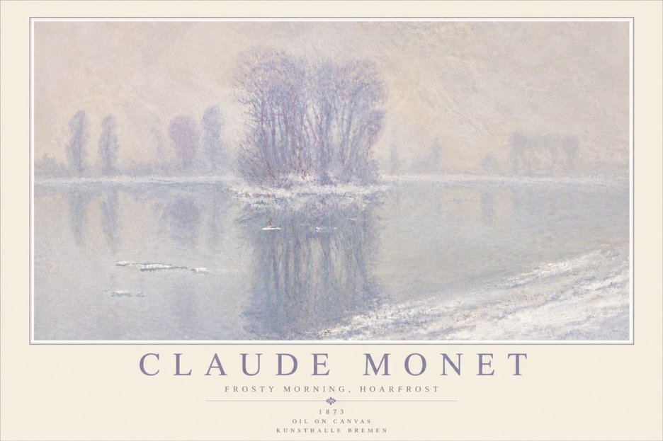 Monet Frosty Morning, Hoarfrost No4 - Poszter