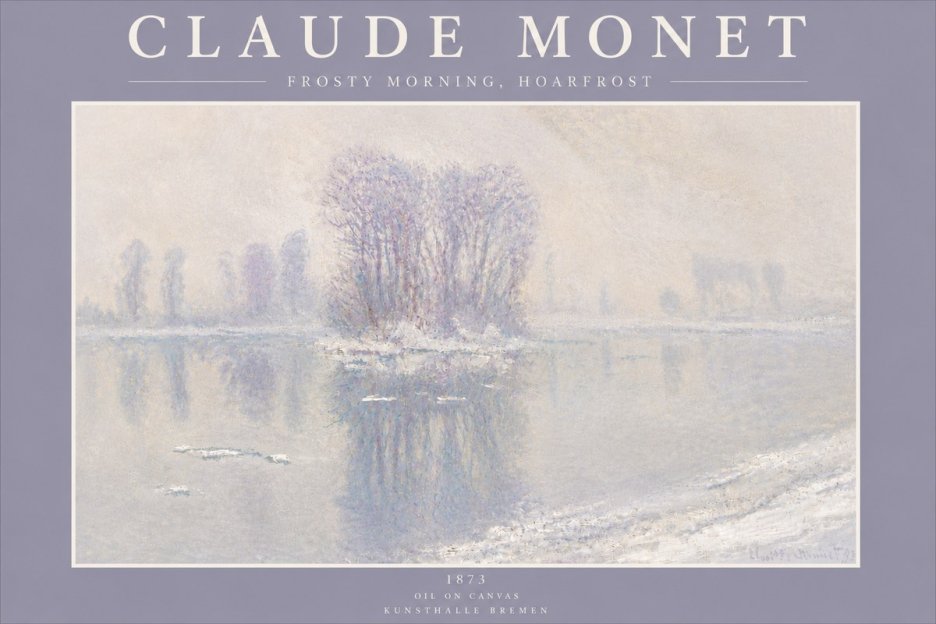 Monet Frosty Morning, Hoarfrost No5 - Poszter