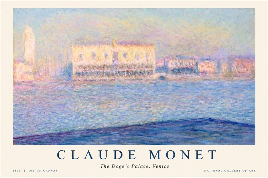 Monet The Doge's Palace, Venice No1 - Poszter