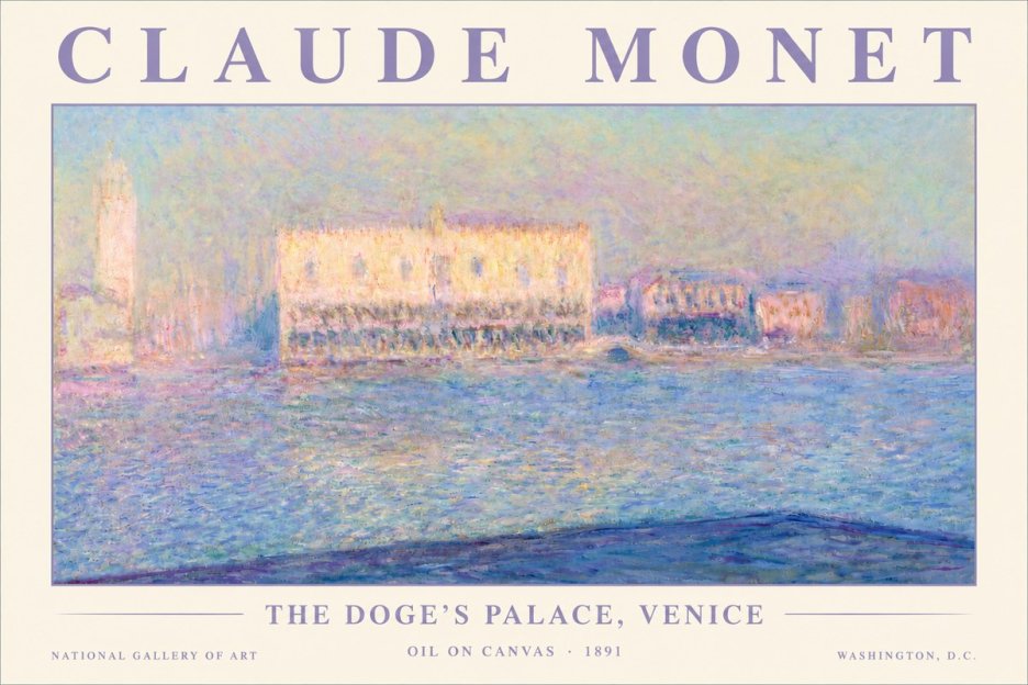 Monet The Doge's Palace, Venice No3 - Poszter