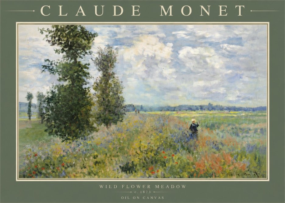 Monet Wild Flower Meadow No4 - Poszter