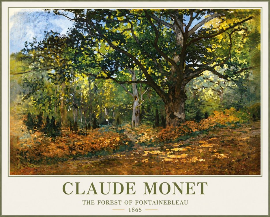 Monet The Forest of Fontainebleau No3 - Poszter