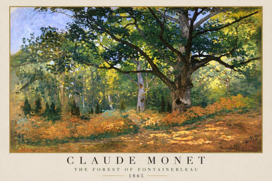 Monet The Forest of Fontainebleau No4 - Poszter