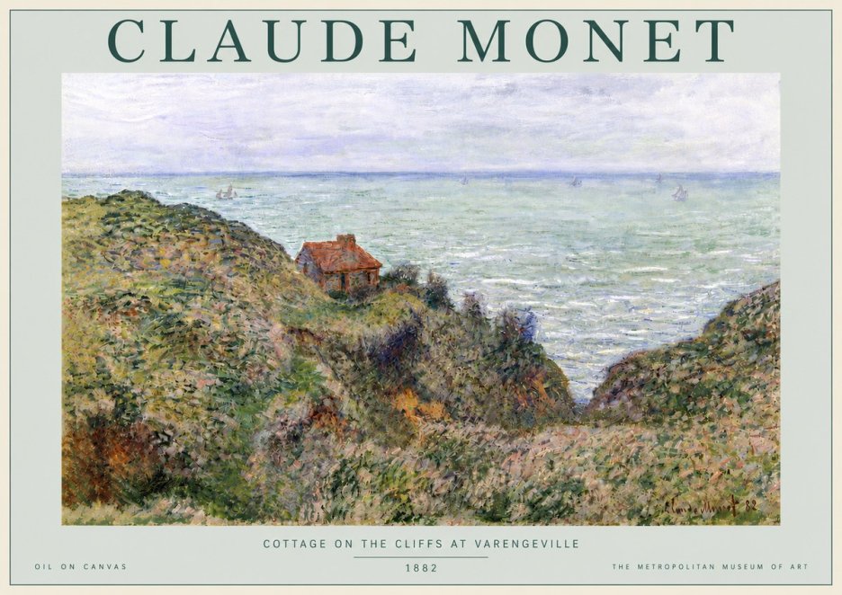 Monet Cottage on the Cliffs at Varengeville No4 - Poszter