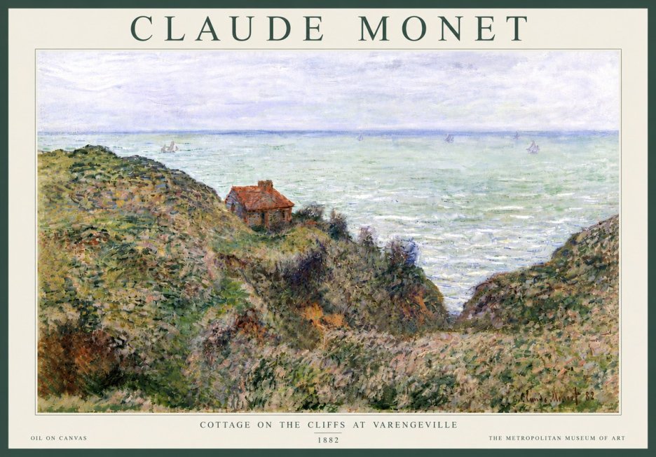 Monet Cottage on the Cliffs at Varengeville No5 - Poszter