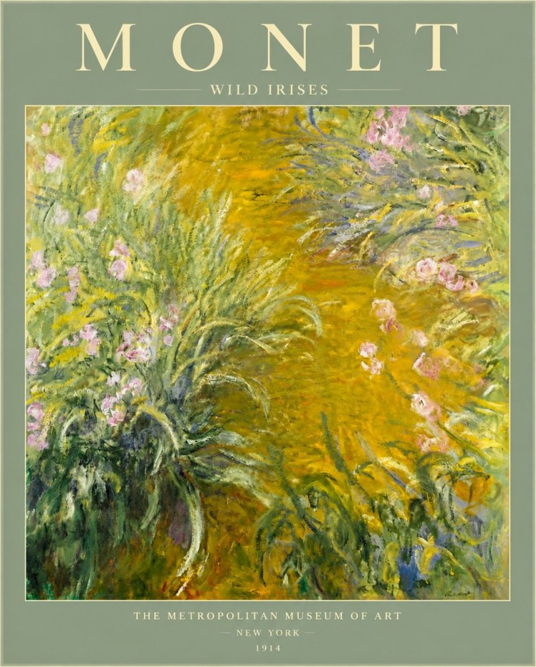 Monet Wild Irises No6 - Poszter