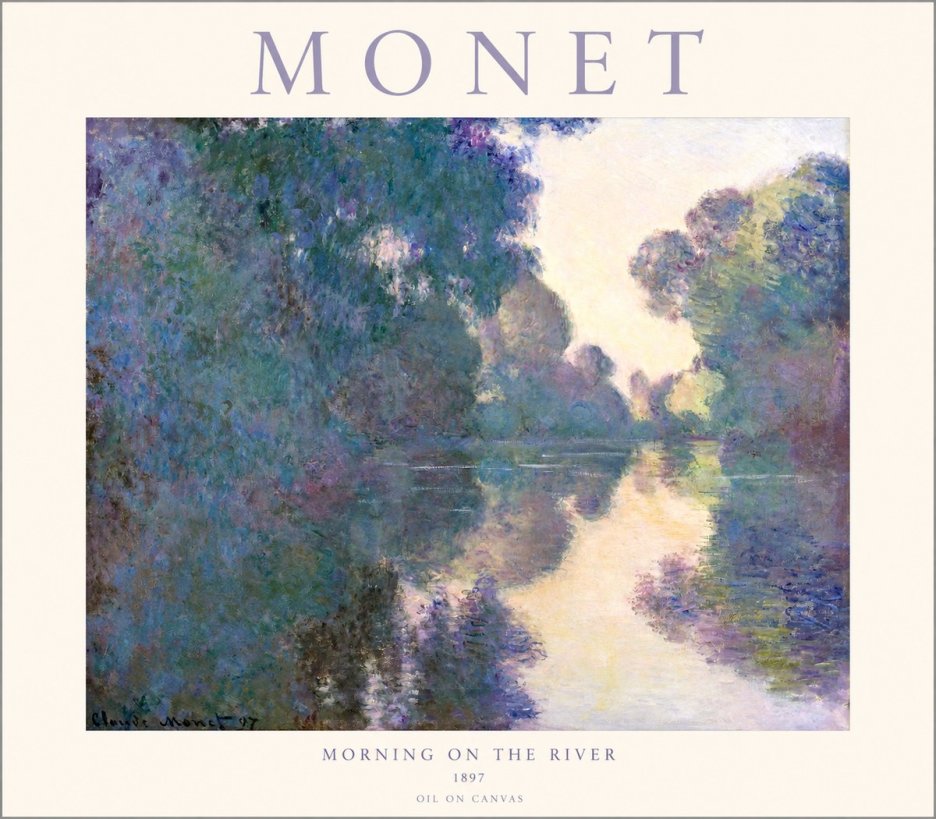 Monet Morning on the River No1 - Poszter