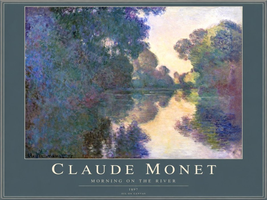 Monet Morning on the River No2 - Poszter
