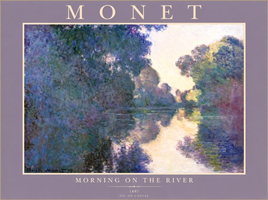 Monet Morning on the River No5 - Poszter