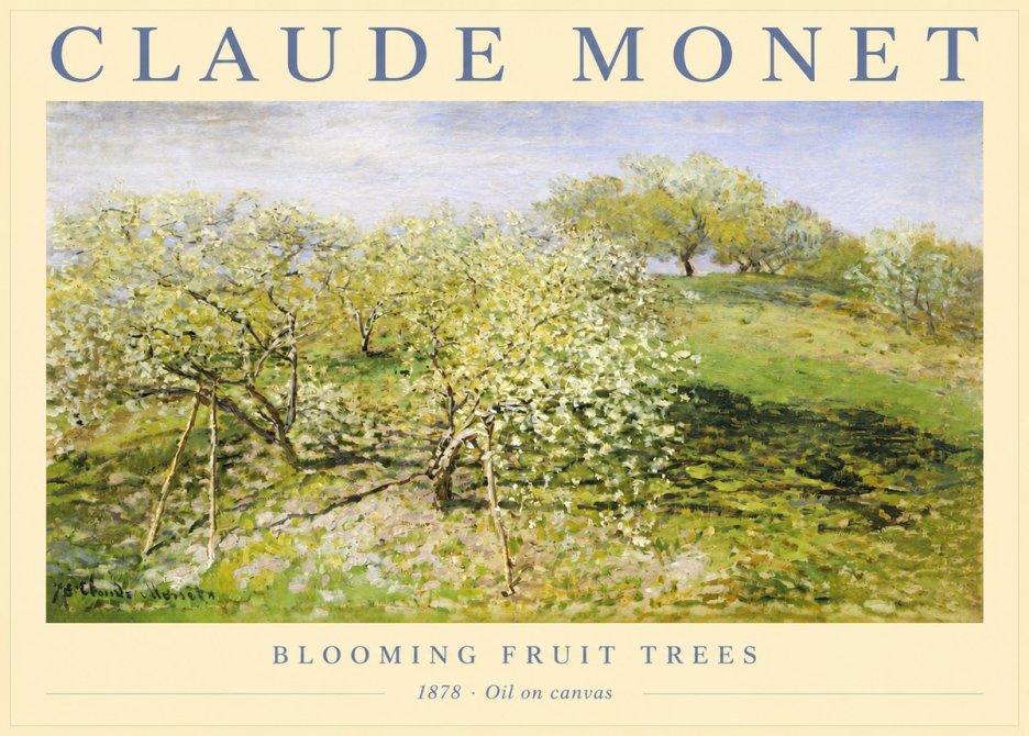Monet Blooming Fruit Trees No2 - Poszter