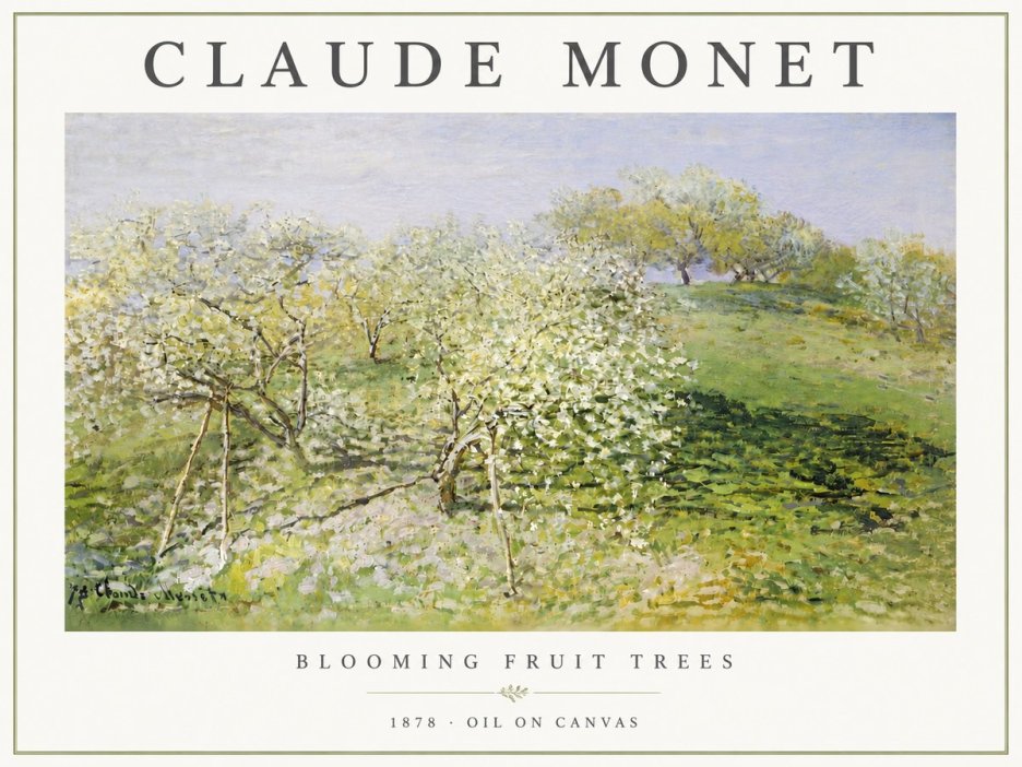 Monet Blooming Fruit Trees No4 - Poszter