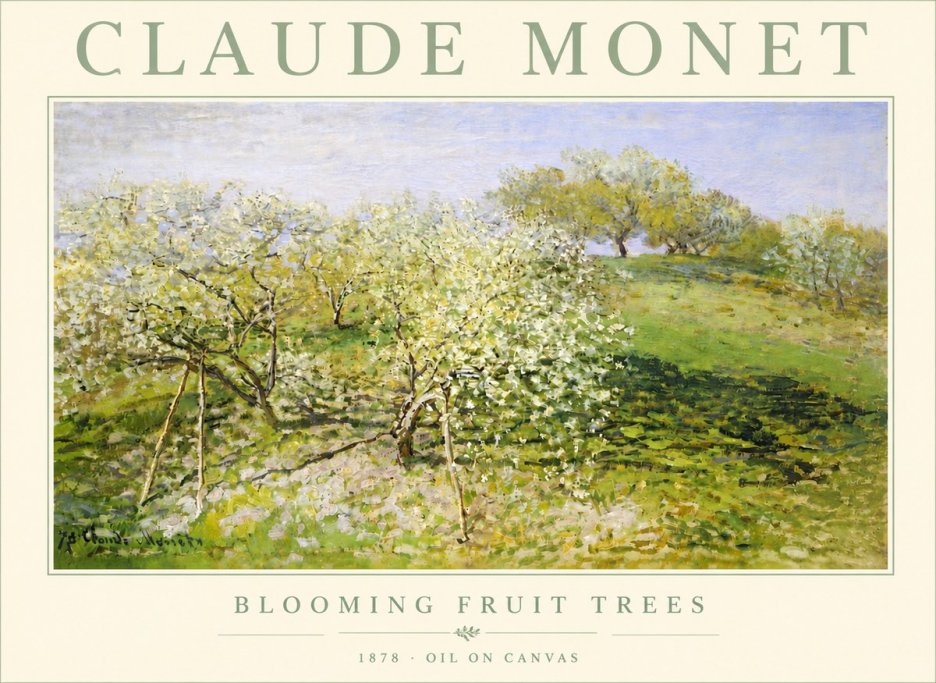 Monet Blooming Fruit Trees No5 - Poszter