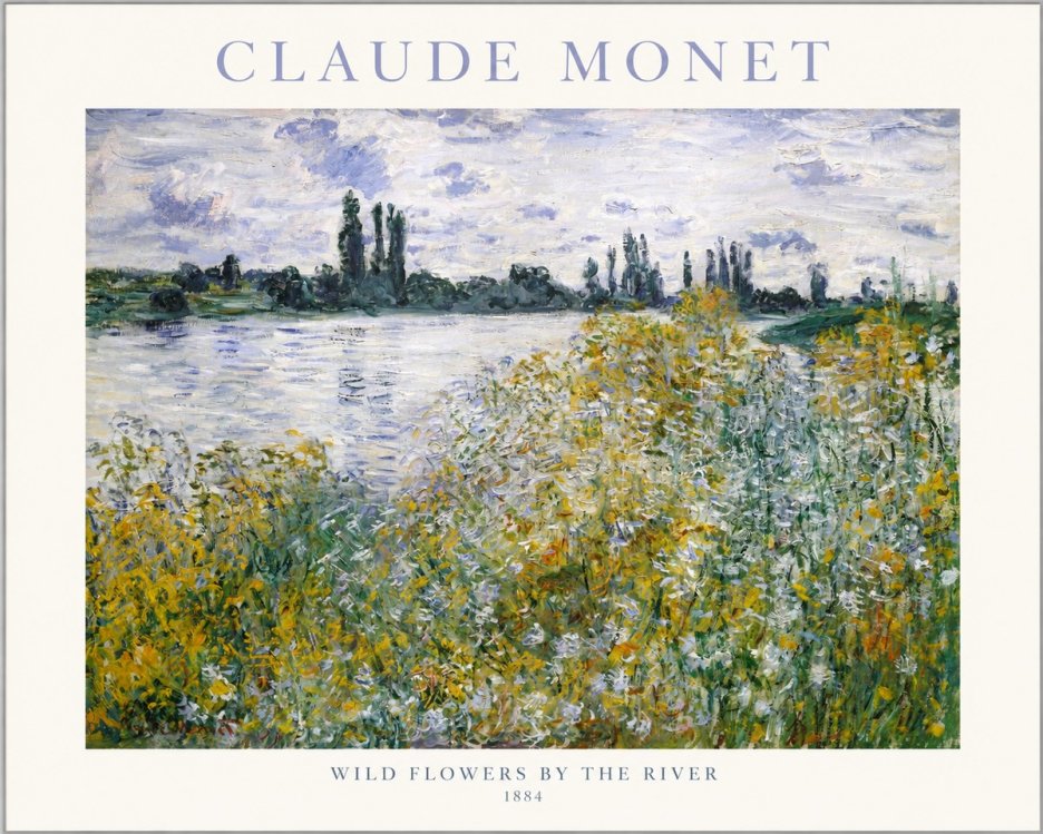 Monet Wild Flowers by the River No1 - Poszter
