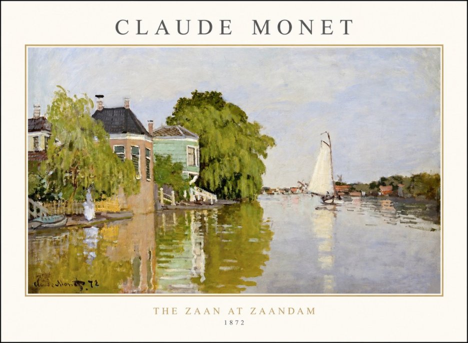 Monet The Zaan at Zaandam No1 - Poszter