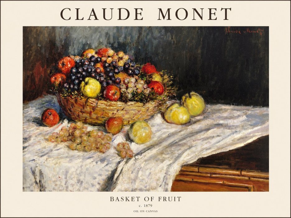 Monet Basket of Fruit No1 - Poszter