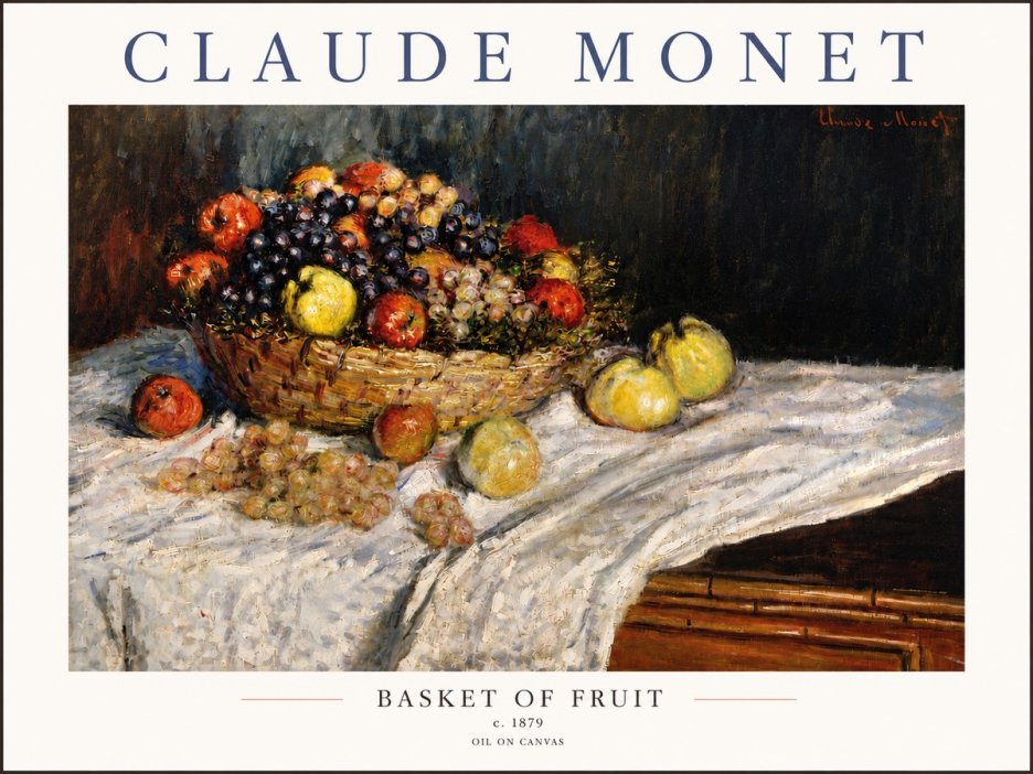 Monet Basket of Fruit No3 - Poszter
