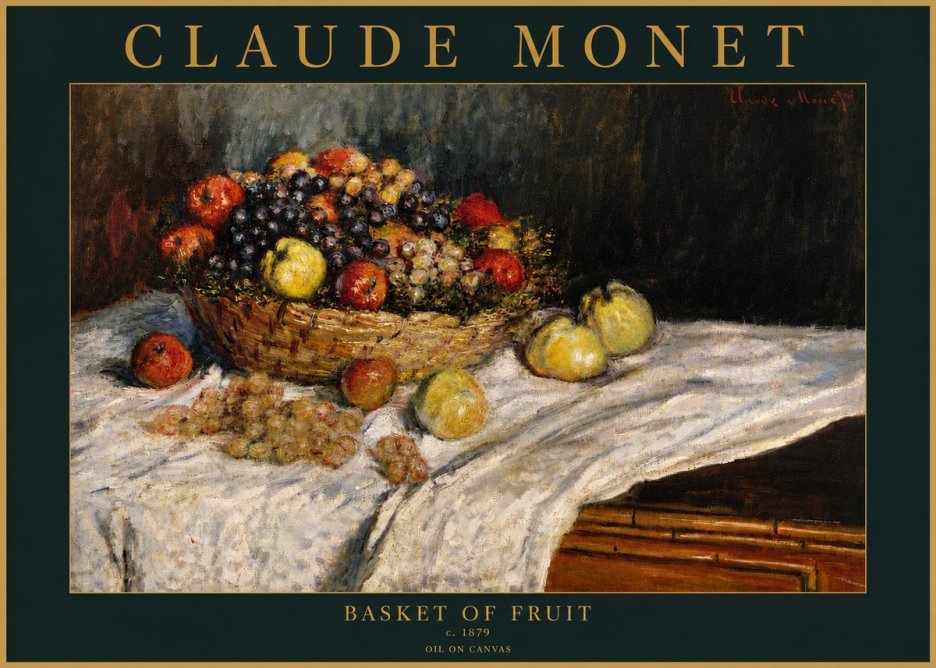 Monet Basket of Fruit No4 - Poszter