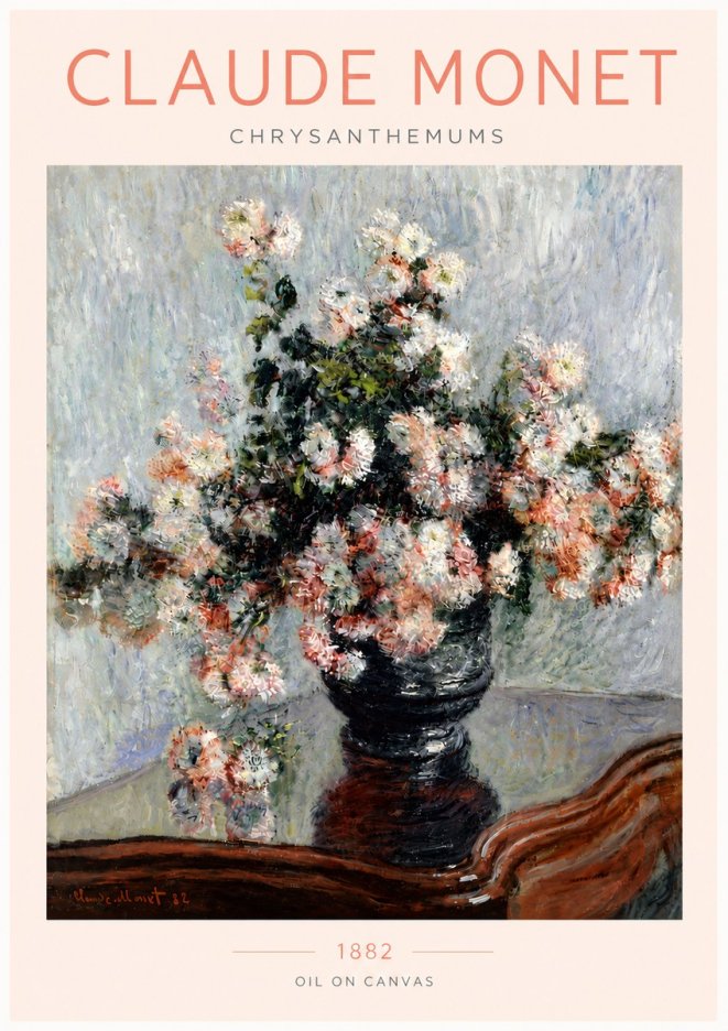 Monet Chrysanthemums No4 - Poszter