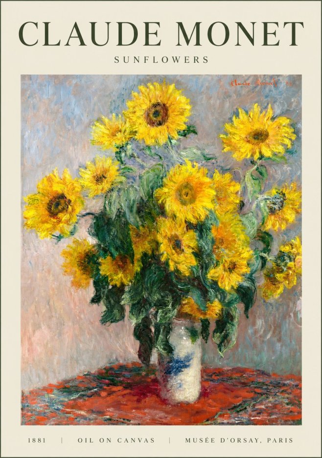 Monet Sunflowers No1 - Poszter