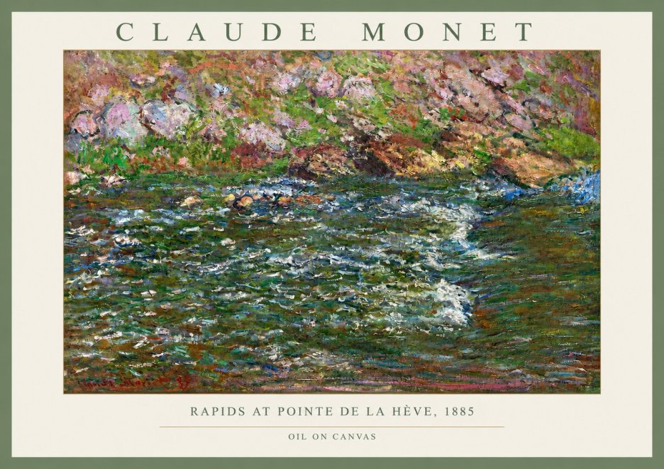 Monet Rapids at Pointe De La Hève, 1885 No2 - Poszter