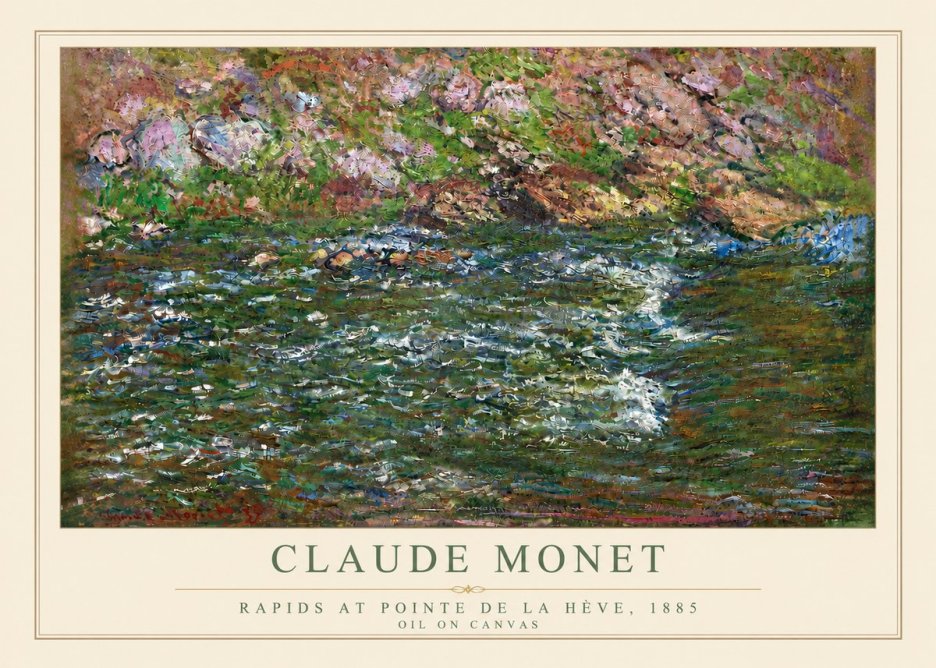 Monet Rapids at Pointe De La Hève, 1885 No4 - Poszter