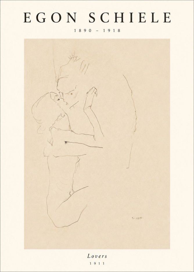 Schiele Lovers No1 - Poszter