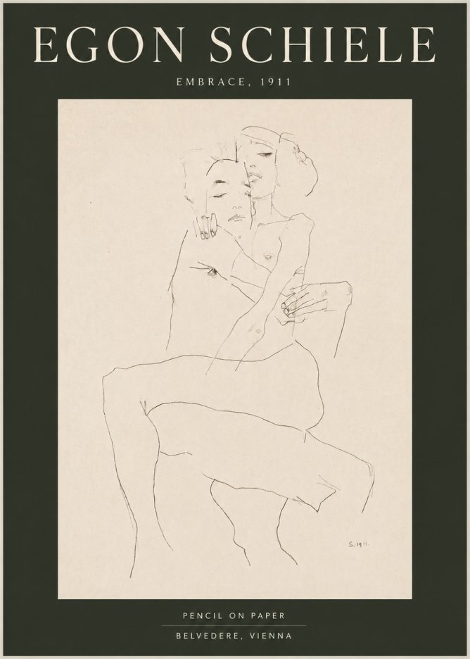 Schiele Embrace, 1911 No4 - Poszter