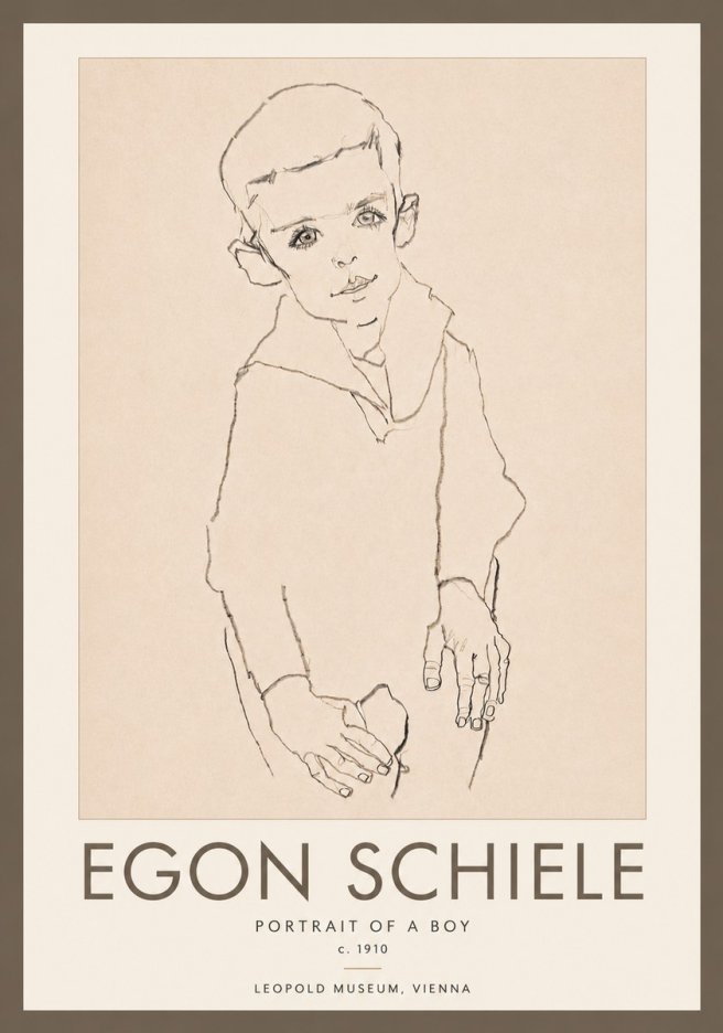 Schiele Portrait of a Boy No5 - Poszter