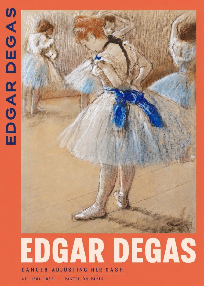 Edgar Degas Dancer Adjusting Her Sash No2 - Poszter