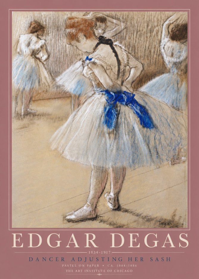 Edgar Degas Dancer Adjusting Her Sash No5 - Poszter