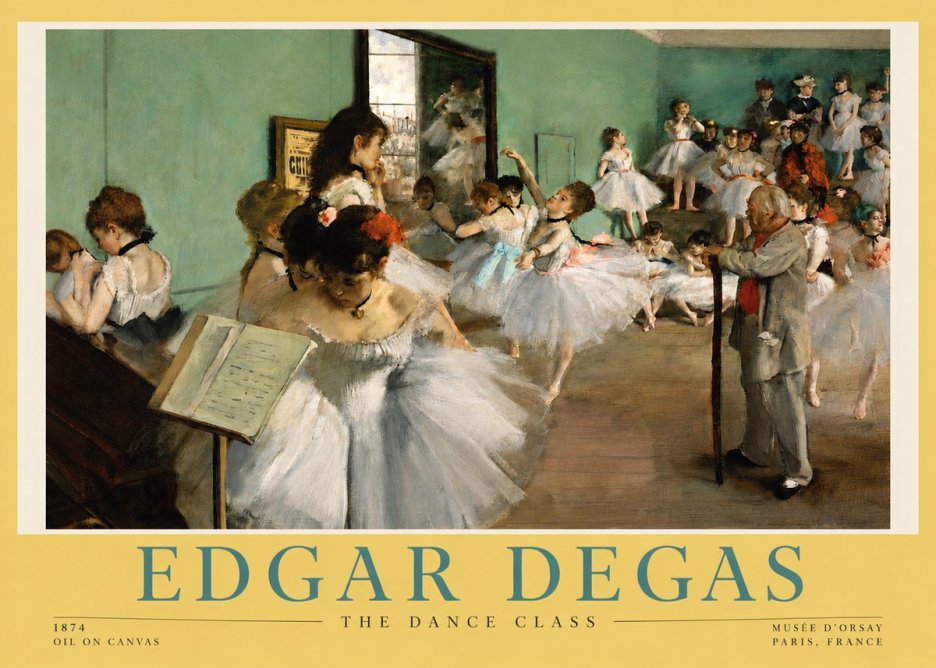 Edgar Degas The Dance Class I No3 - Poszter