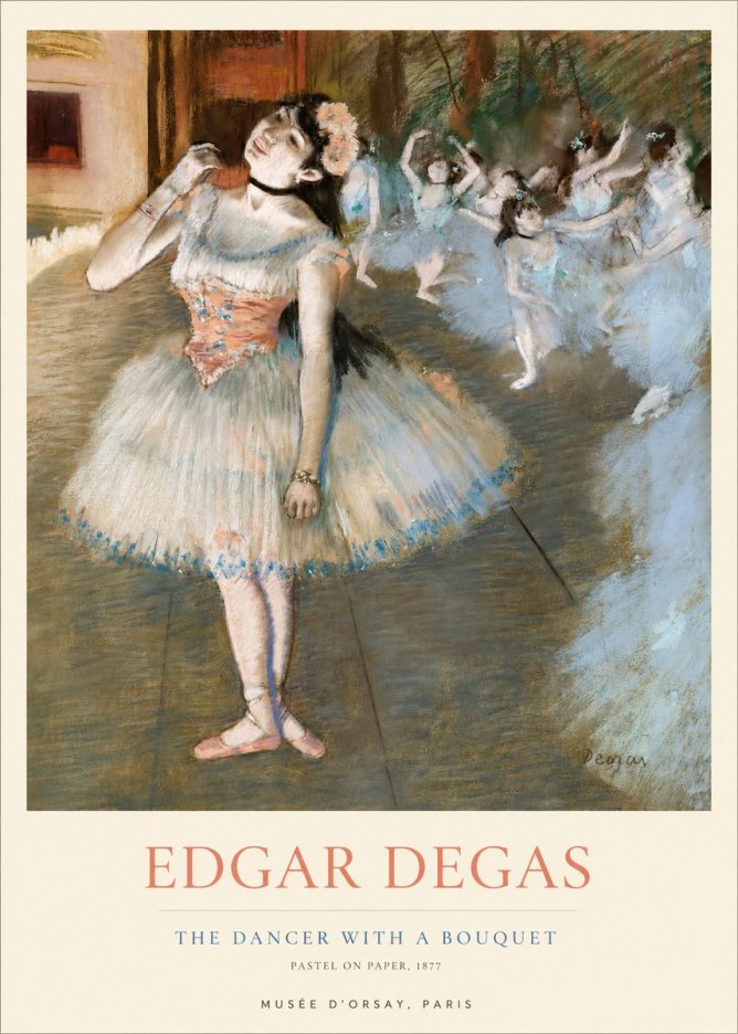 Edgar Degas The Dancer with a Bouquet No1 - Poszter