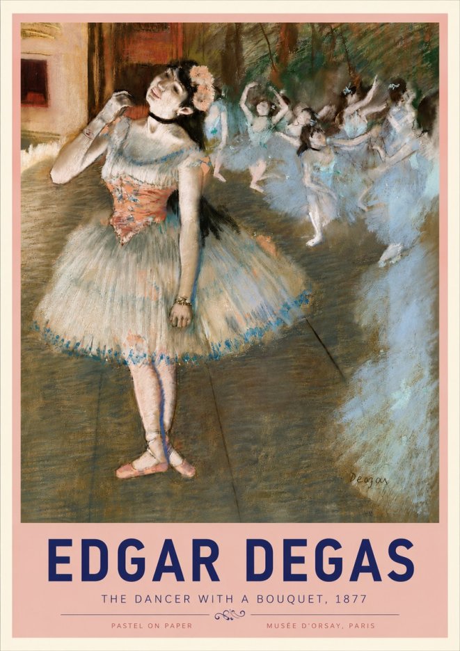 Edgar Degas The Dancer with a Bouquet No3 - Poszter