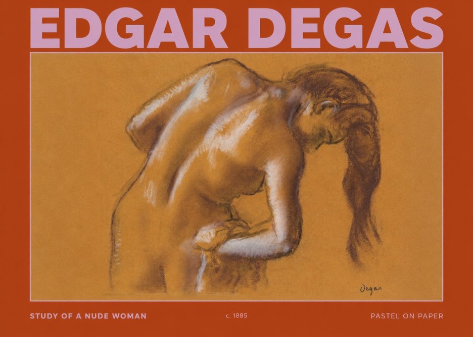 Edgar Degas Study of a Nude Woman I No2 - Poszter