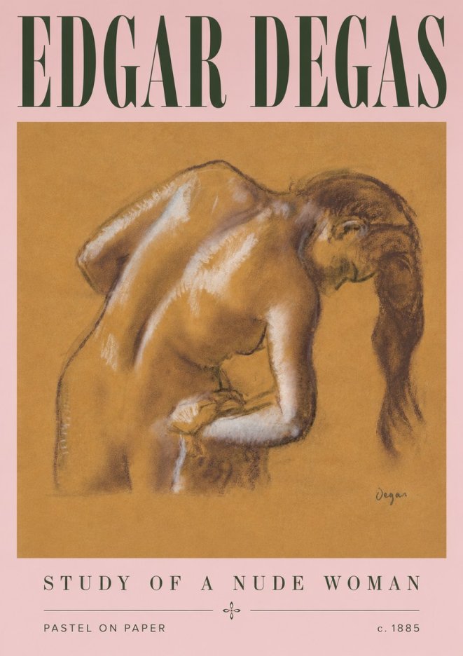 Edgar Degas Study of a Nude Woman I No4 - Poszter