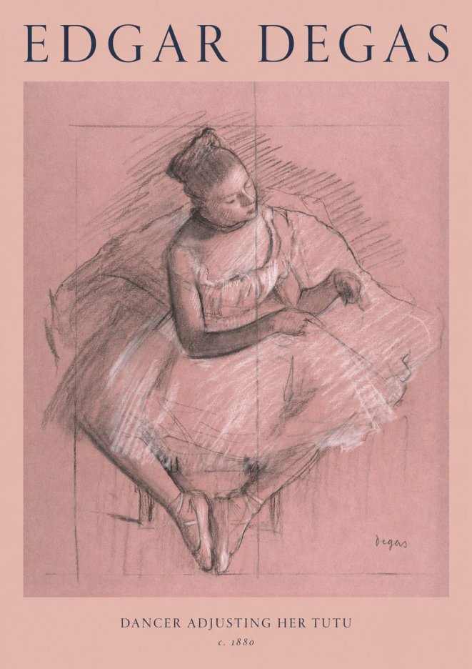 Edgar Degas Dancer Adjusting Her Tutu No1 - Poszter