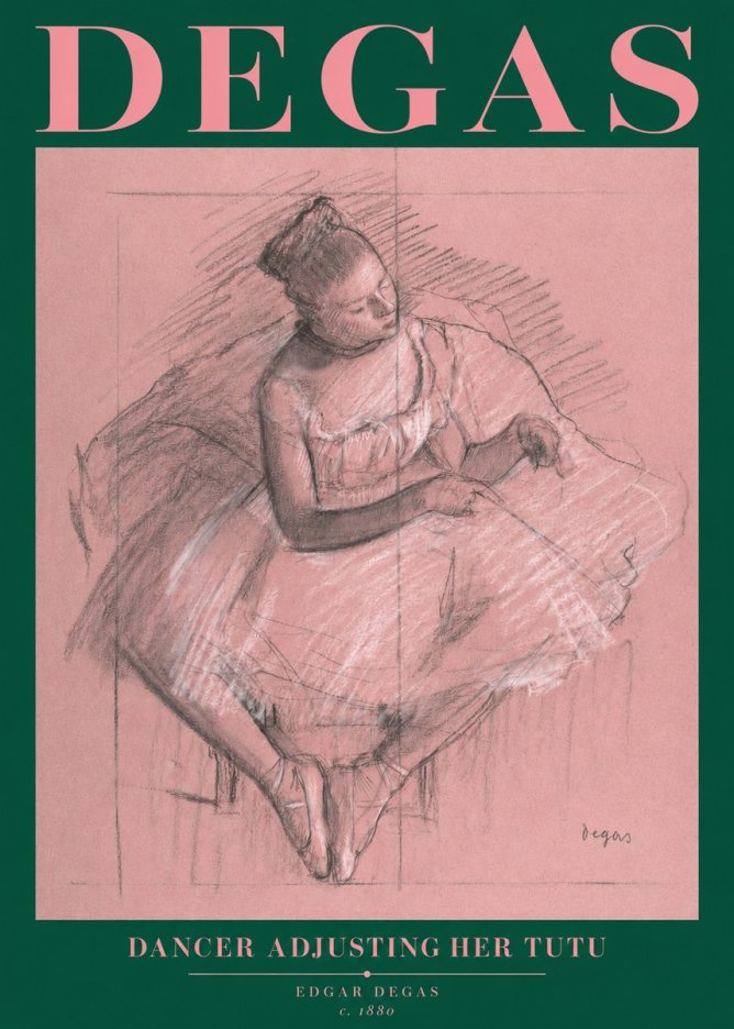 Edgar Degas Dancer Adjusting Her Tutu No2 - Poszter