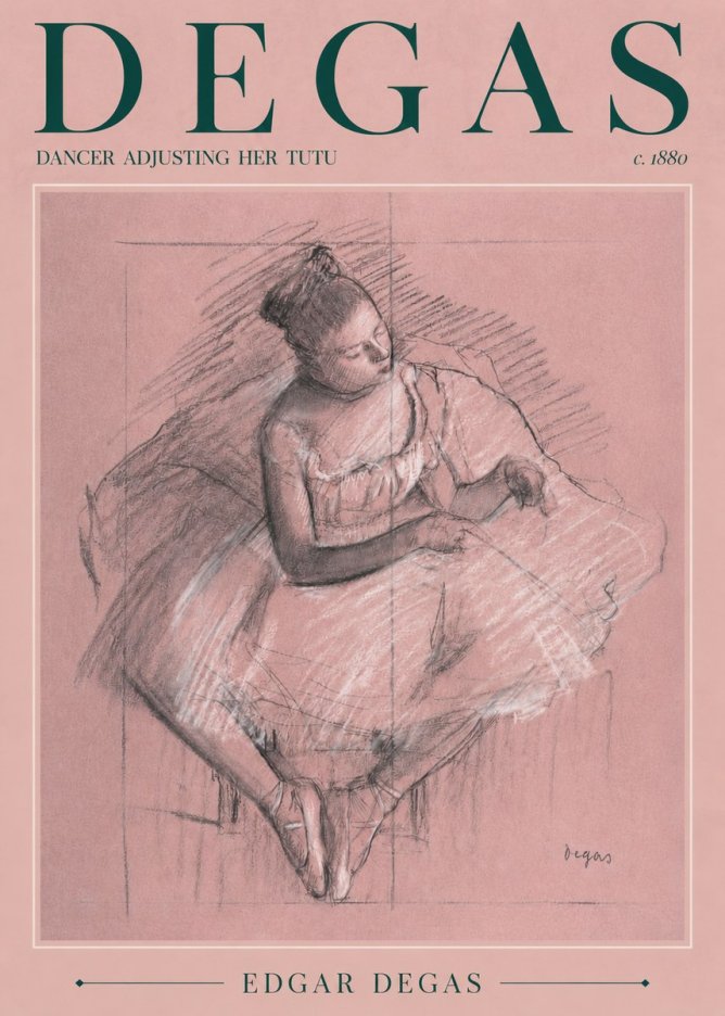 Edgar Degas Dancer Adjusting Her Tutu No4 - Poszter