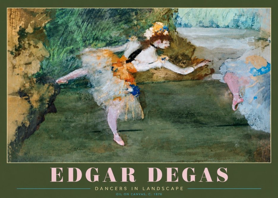 Edgar Degas Dancers in Landscape I No2 - Poszter