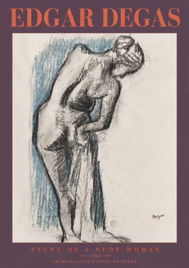 Edgar Degas Study of a Nude Woman II No2 - Poszter